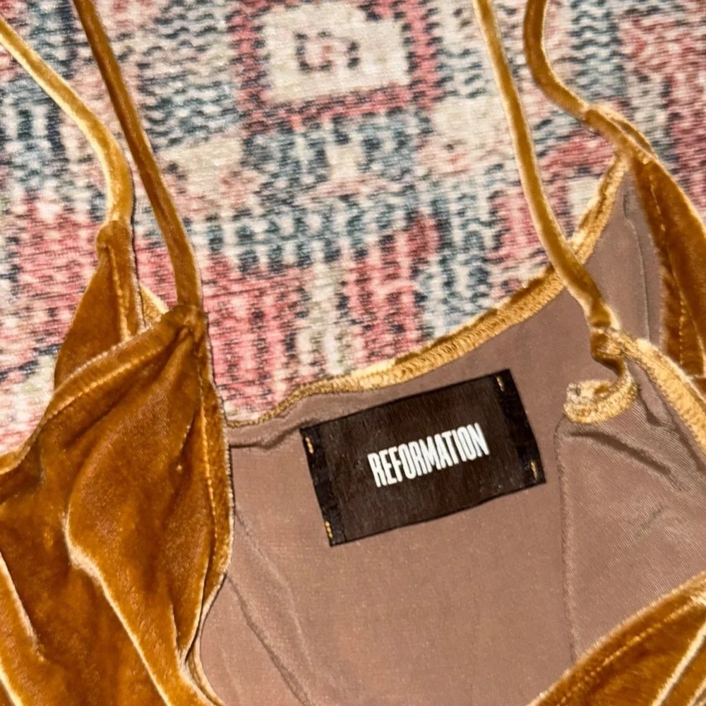 Reformation Velvet Ruched Spaghetti Strap Top - Picture 3 of 3